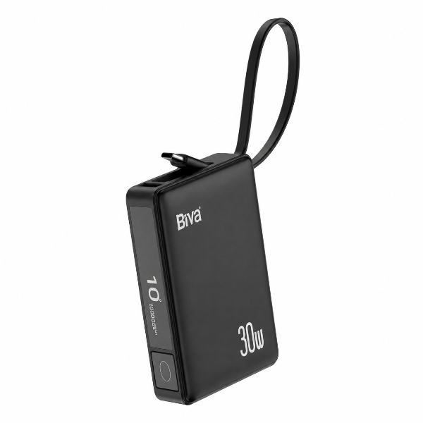 پاوربانک 10000 بیوا Biva BP-024 Fast Charging Power Bank توان 30 وات با کابل متصل پاوربانک 10000 بیوا Biva BP-024 Fast Charging Power Bank توان 30 وات با کابل متصل