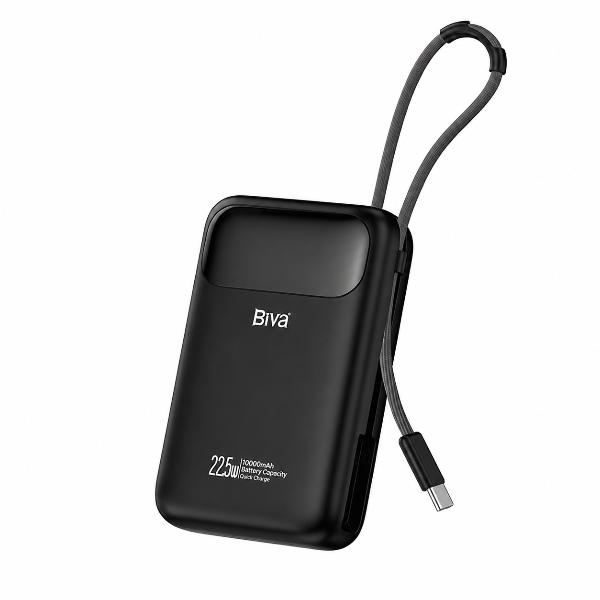 پاوربانک 10000 بیوا Biva BP-023 توان 22.5 وات با کابل متصل پاوربانک 10000 بیوا Biva BP-023 توان 22.5 وات با کابل متصل