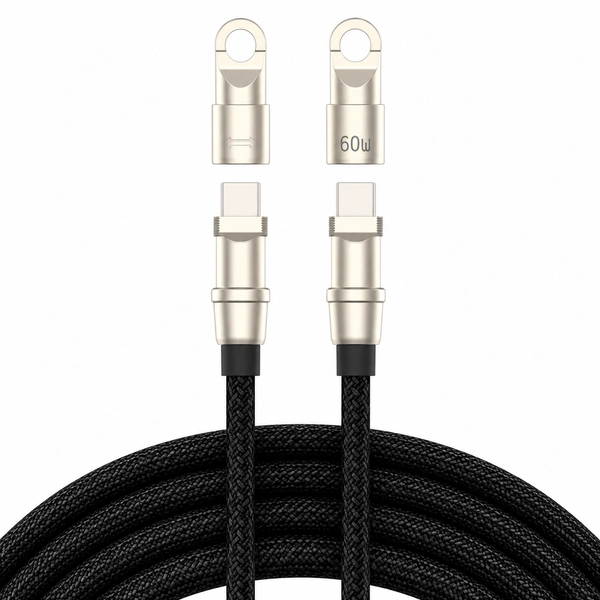type-c-type-c-biva-c-36cc-zinc-alloy-lanyard-data-cable-1-2-60-1 کابل Type-C به Type-C بیوا Biva C-36CC Zinc Alloy Lanyard Data Cable طول 1.2 متر توان 60 وات - تصویر 1