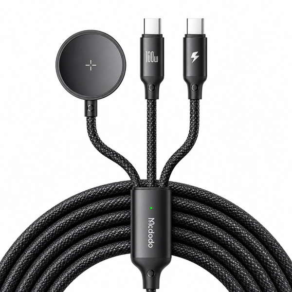 type-c-type-c-mcdodo-ca-421-cable-wireless-charger-60-1 کابل Type-C به Type-C و شارژر گلکسی واچ مک دودو Mcdodo CA-421 Cable Wireless Charger توان 60 وات - تصویر 1